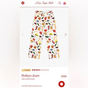 Lisa Says Gah Robyn Jean NWT in Italian Summer Ivory Sz 10 Sz 31